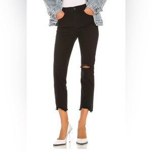 Levi’s 724 High Rise Straight Crop in Pixel (black)